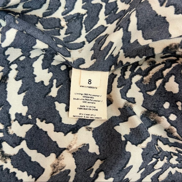 L'agence Womens Brown Abstract Printed Silk Sophie Flutter Maxi Dress Size M - Picture 9 of 14